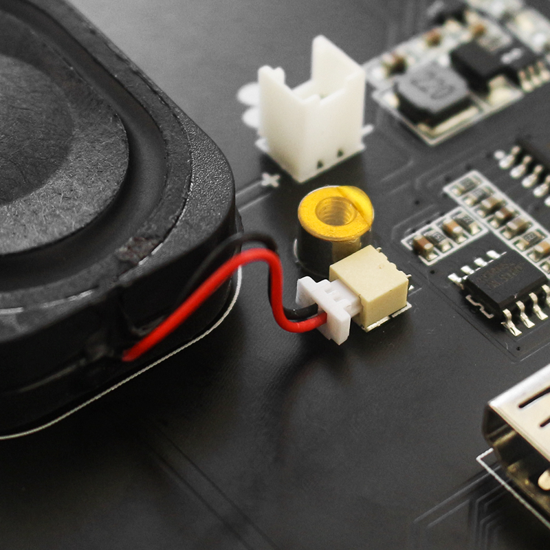 Complete kit showing touch screen display and attached speakers