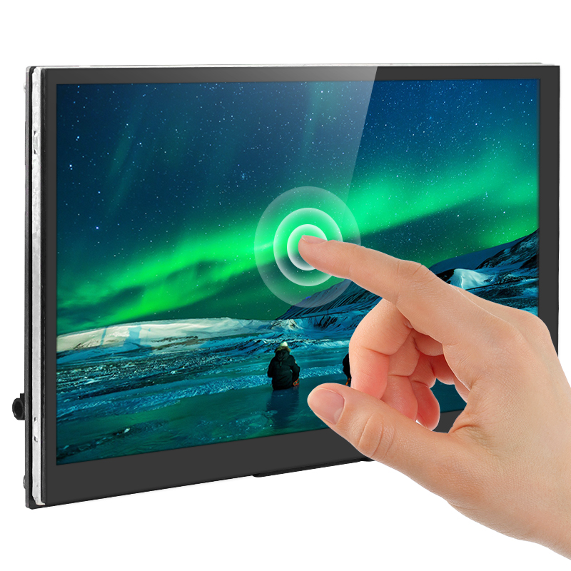 Included holder feet and cables for the touch screen display