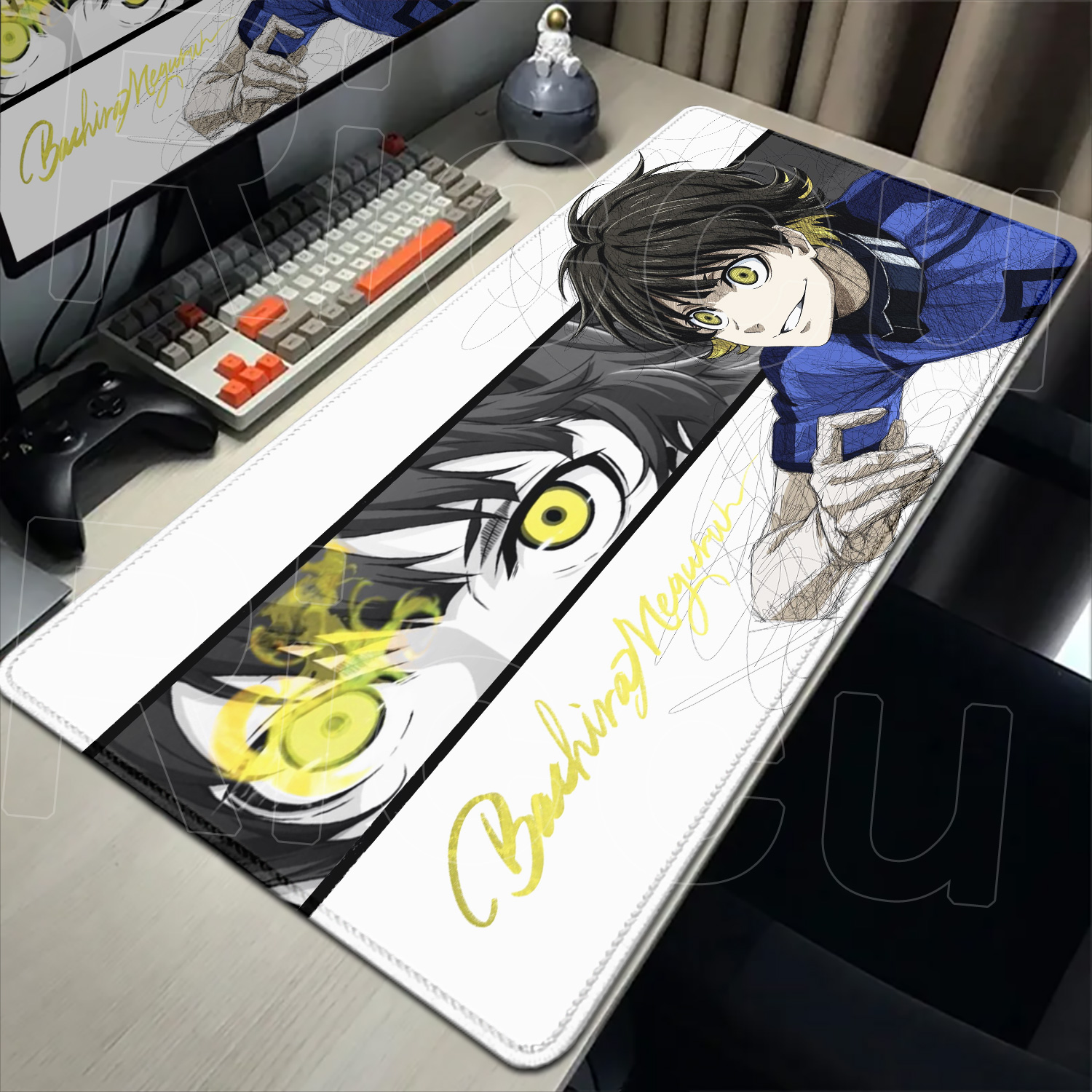 Blue Lock Rin Itoshi anime large gaming mouse pad