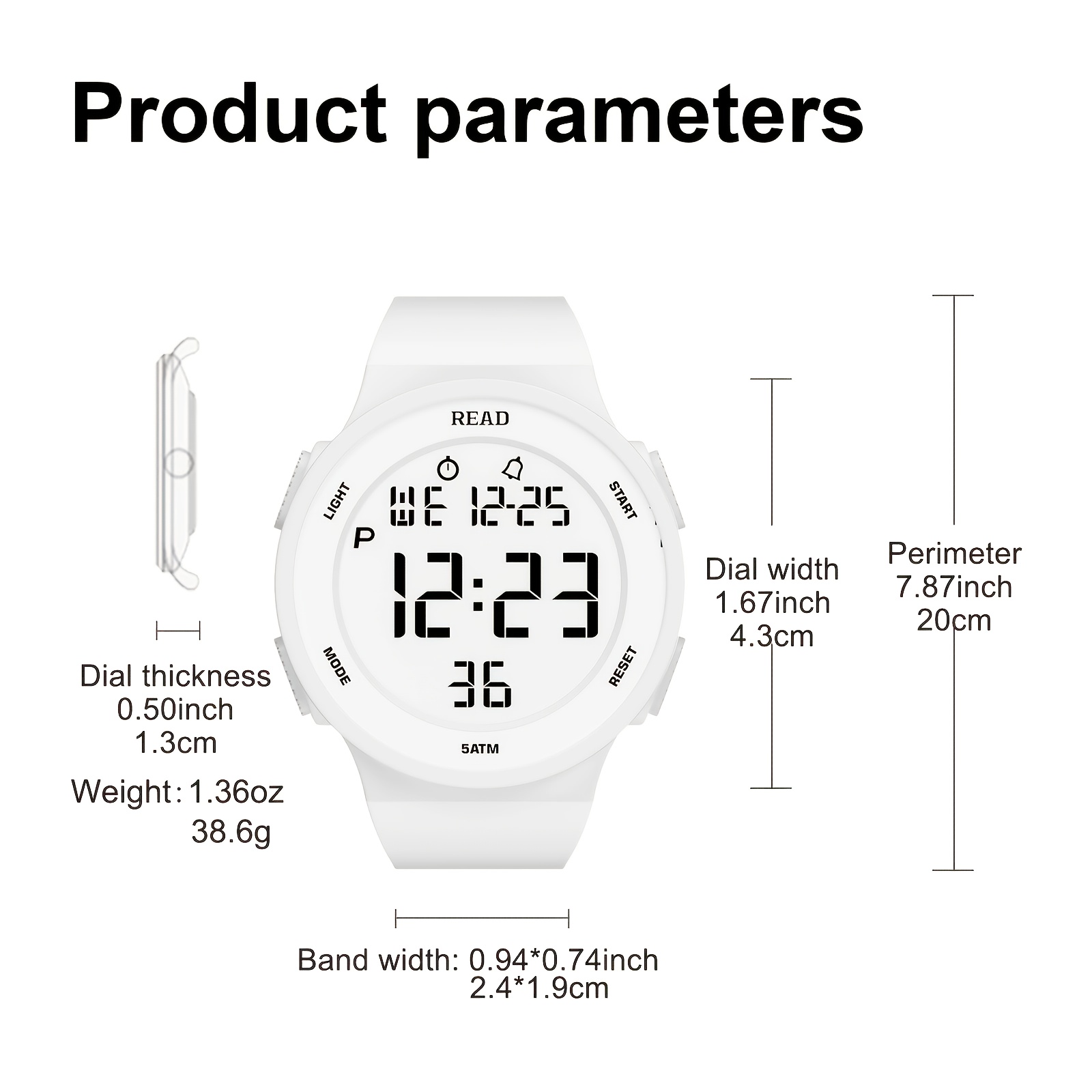 Womens Digital LED Watch Waterproof Fashion Wristwatch - Detailed view of the product
