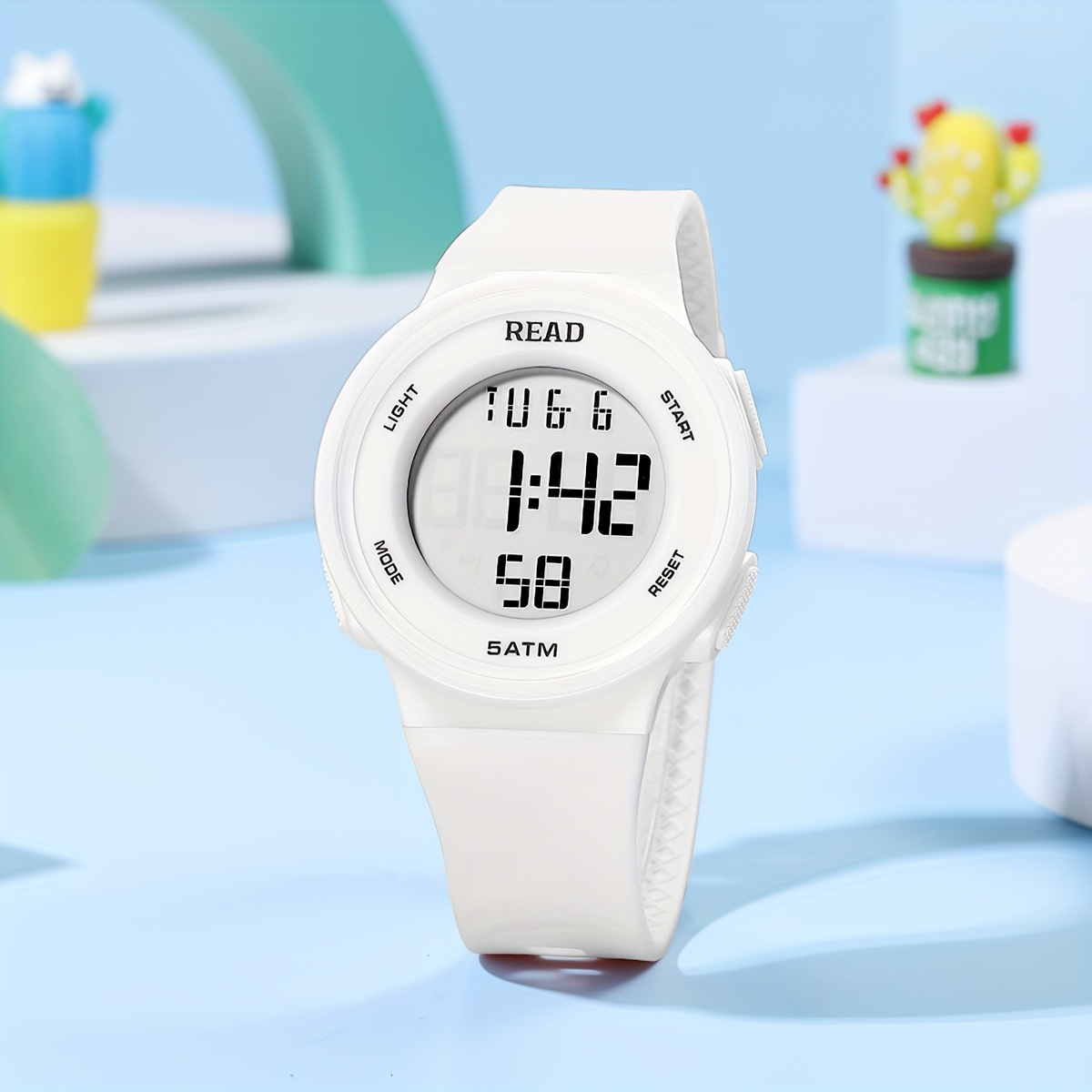 Womens Digital LED Watch Waterproof Fashion Wristwatch - Side view of the item