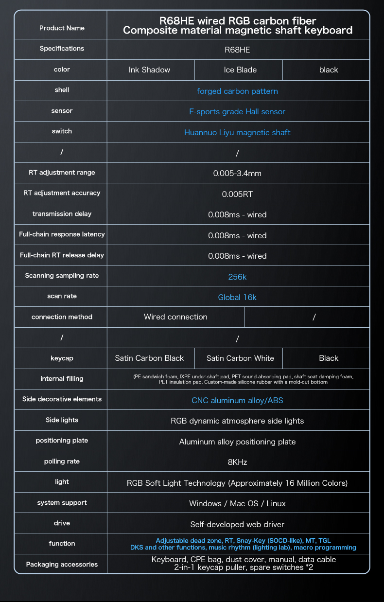 Software driver interface for Attack Shark R68HE
