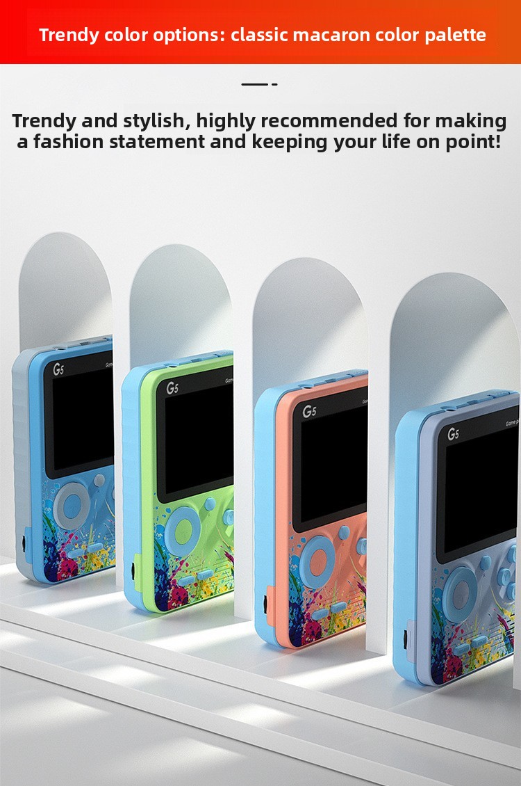 G5 Retro Handheld Game Console 500 Classic Games Portable - Premium material and texture showcase
