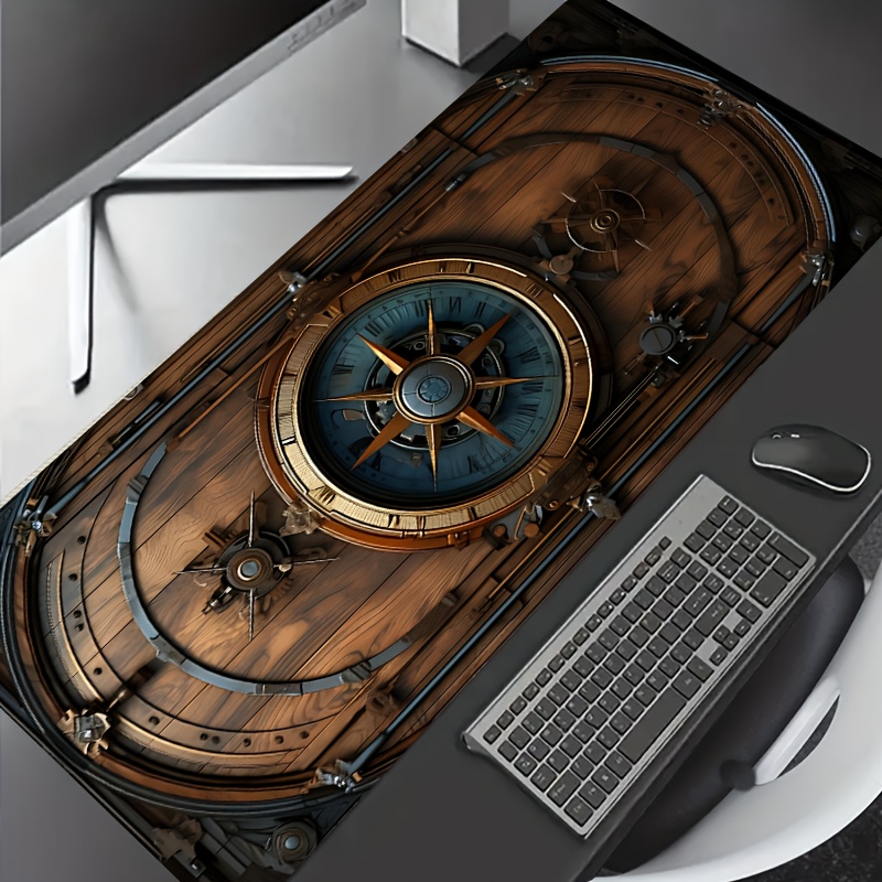 Steampunk Compass Desk Mat XXL Gaming Mouse Pad - High-quality product image