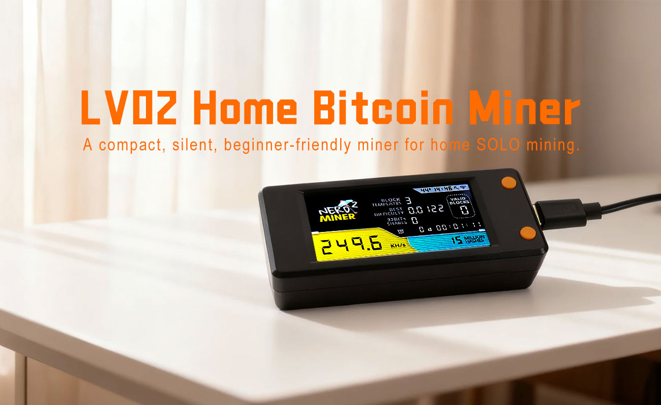 LuckyMiner LV02 compact home bitcoin miner for beginners