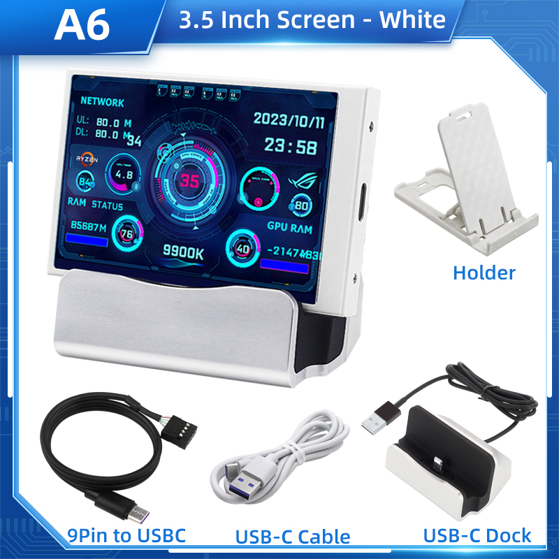 Packing list A7 with white 3.5 inch usbc ips screen