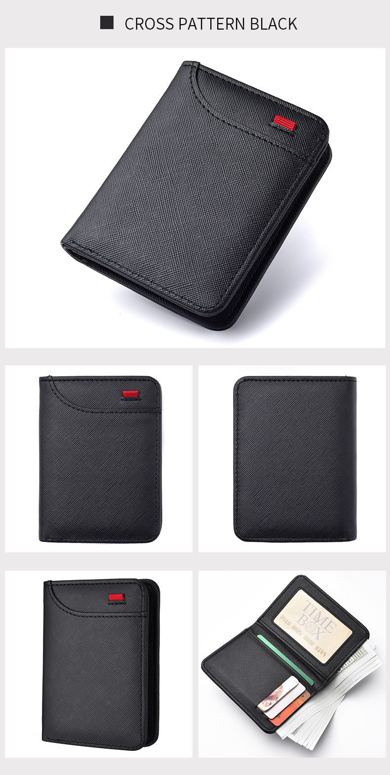 Mens Vertical Wallet Slim Multi Card Mini Card Holder - Modern style featured in daily use