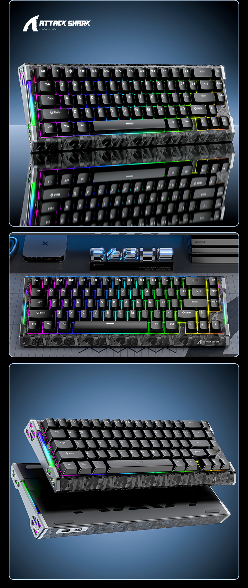 Immersive gaming setup with Attack Shark keyboard