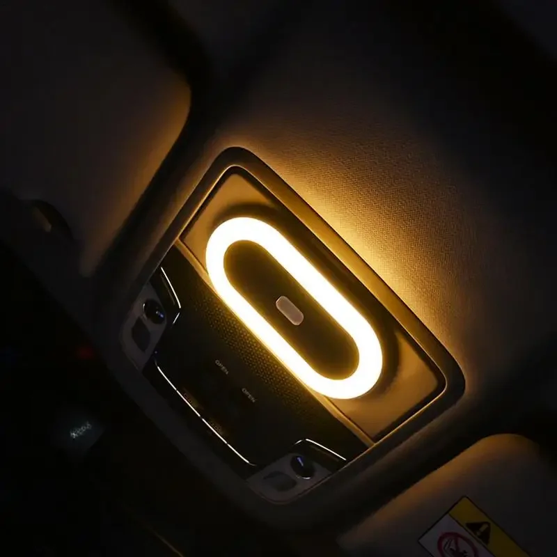 Rechargeable LED Car Reading Lights Interior Ambient Lighting - Image highlighting product features