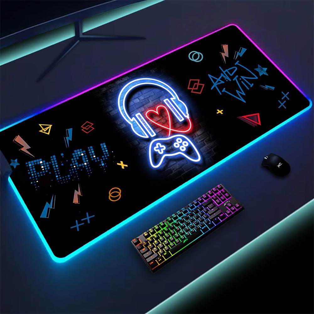 Long e-sports computer keyboard cover with glow effect
