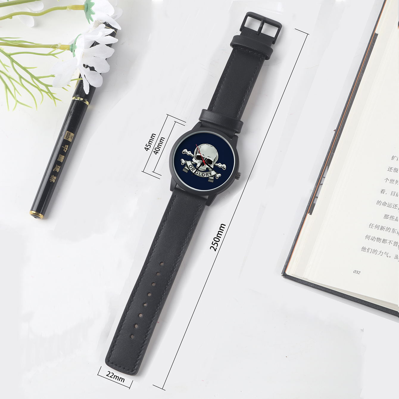 Mens Rose Gold Watch Bitcoin Electronic Wristwatch - Elegant design displayed
