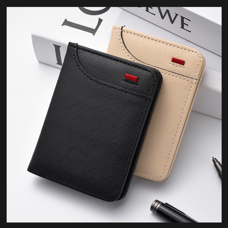 Mens Vertical Wallet Slim Multi Card Mini Card Holder - Elegant design displayed