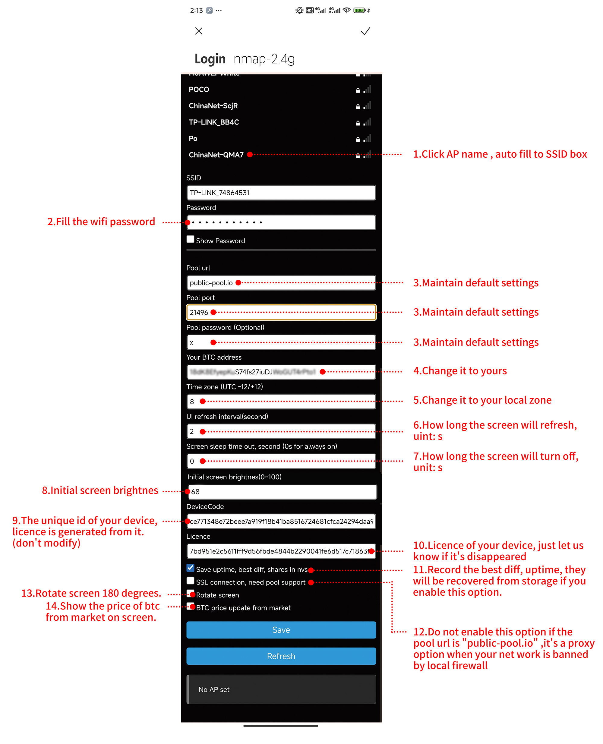NMMiner technical specifications and features table