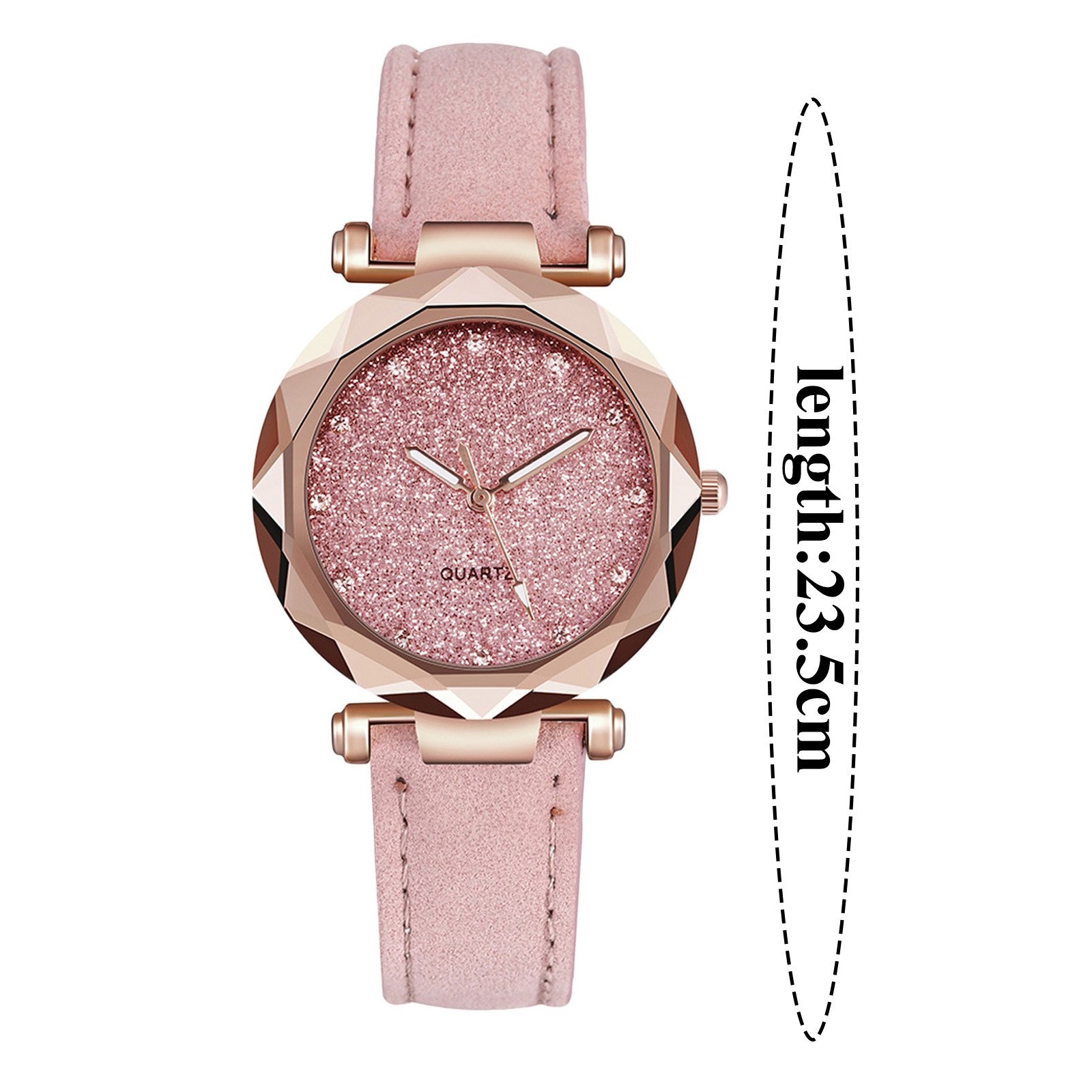 Womens Small Wrist Watch Leather Strap Roman Numeral Dial - Lifestyle shot of the product