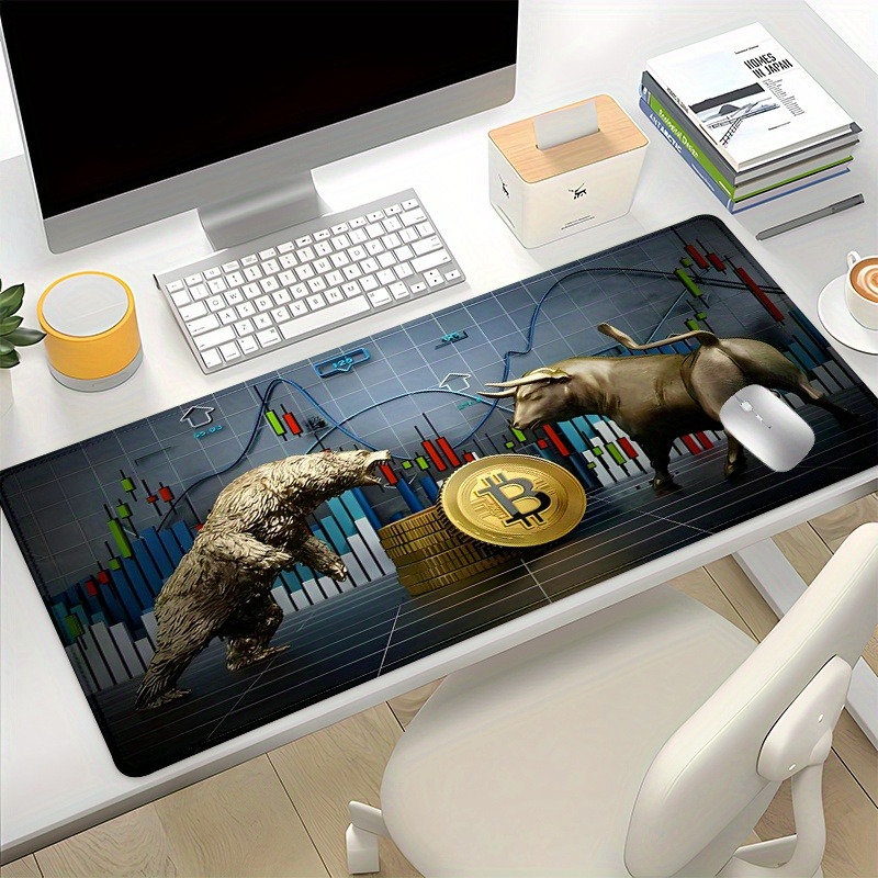 Crypto Bear Gaming Mouse Pad XXL Long Desk Mat - Product close-up for better view