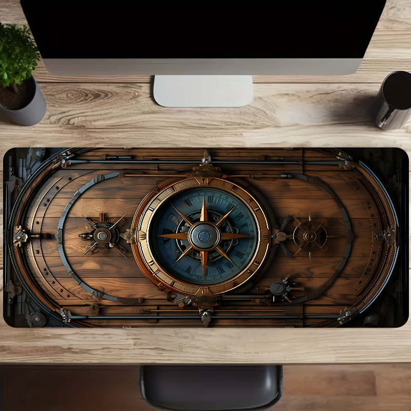Steampunk Compass Desk Mat XXL Gaming Mouse Pad - Detailed view of the product