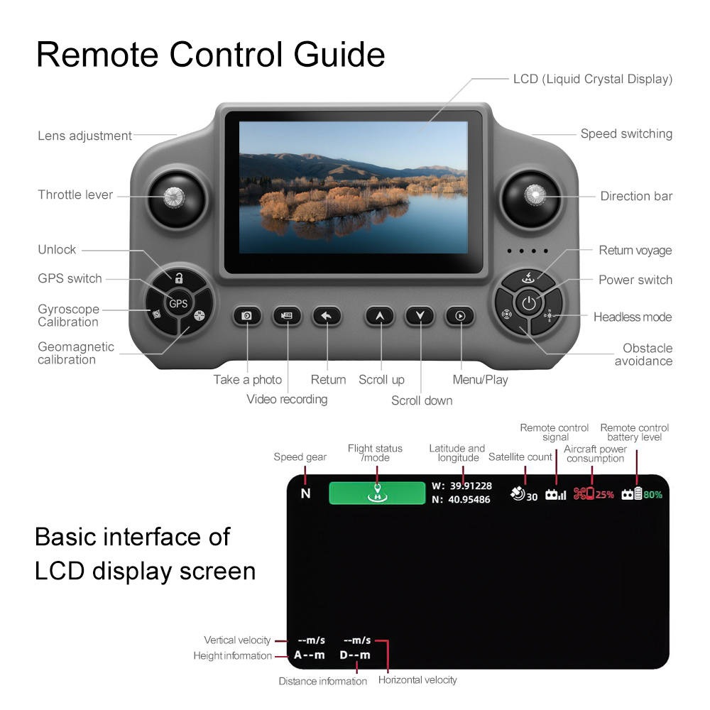8K GPS Drone with Camera Brushless Laser Obstacle Avoidance - Sleek profile against neutral background