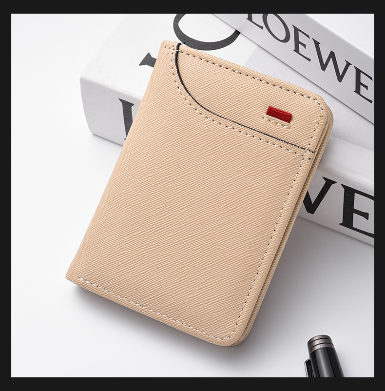 Mens Vertical Wallet Slim Multi Card Mini Card Holder - Product shown with accessories