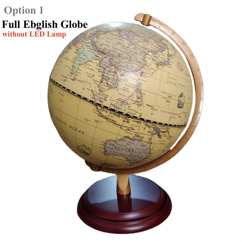 Detailed HD printed world map on spherical globe
