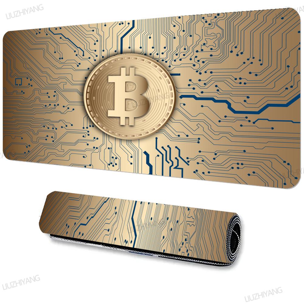 Crypto Bitcoin XXL large desktop keyboard and mouse pad