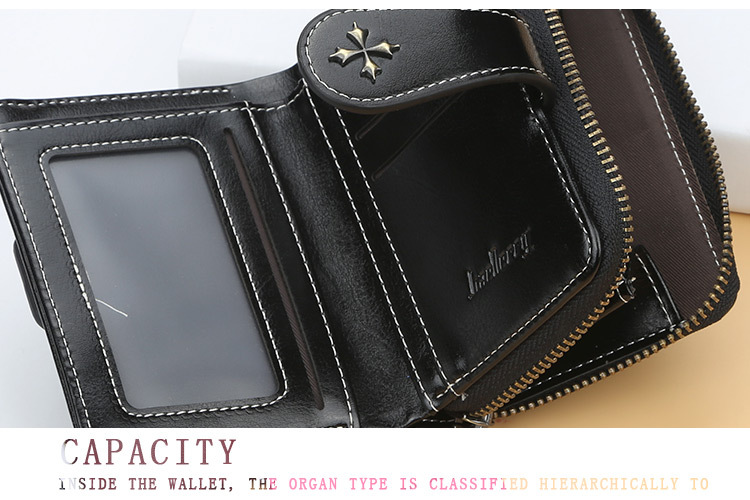 Womens Short Leather Wallet Small Card and Coin Purse - Modern style featured in daily use