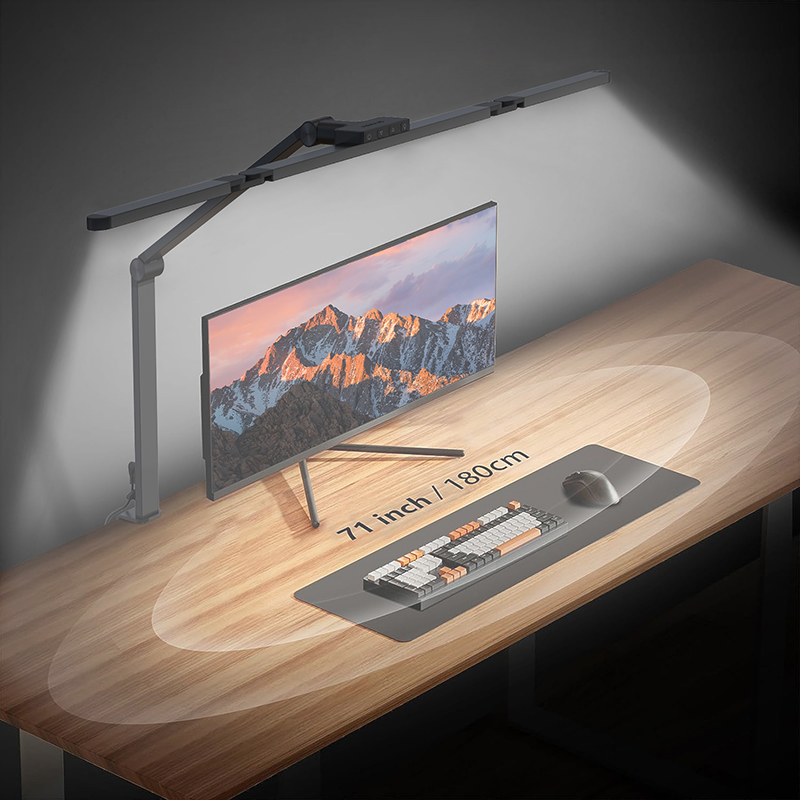 LED Desk Lamp with Clamp and Remote Dimming 24W - Smart functionality in action