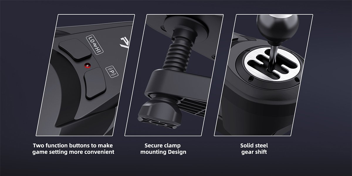 PXN-A7 Manual Gear Shifter for Racing Wheels - Lifestyle shot of the product