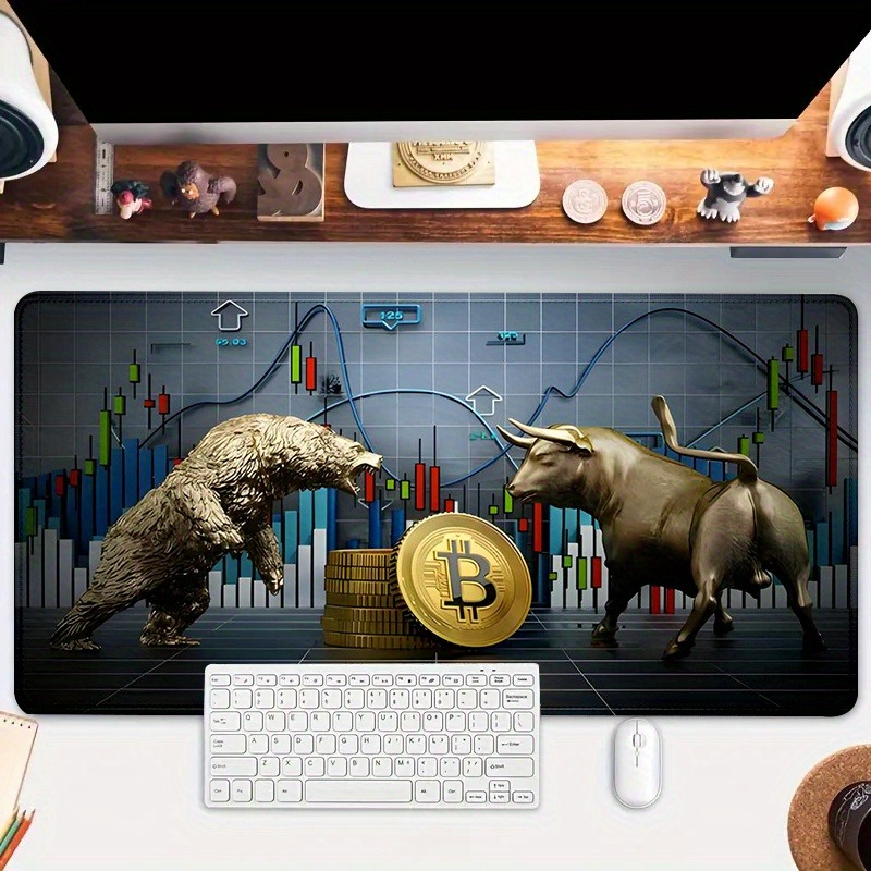 Crypto Bear Gaming Mouse Pad XXL Long Desk Mat - Detailed view of the product