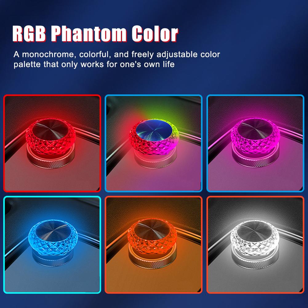 Car USB Ambient LED Lights Portable Mini Atmosphere Lamp - Premium material and texture showcase