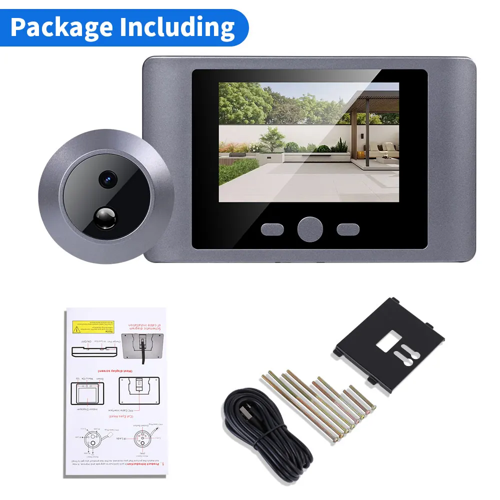Outdoor mini door eye camera unit close up
