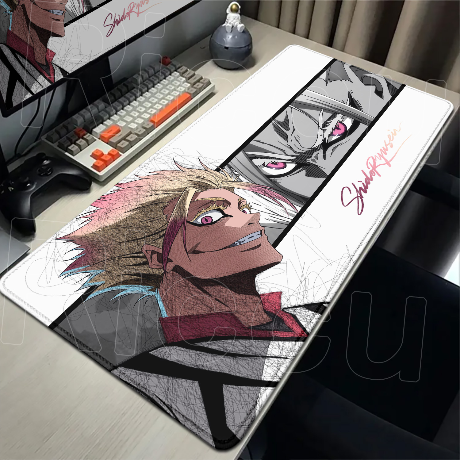 Blue Lock Rin Itoshi anime large gaming mouse pad