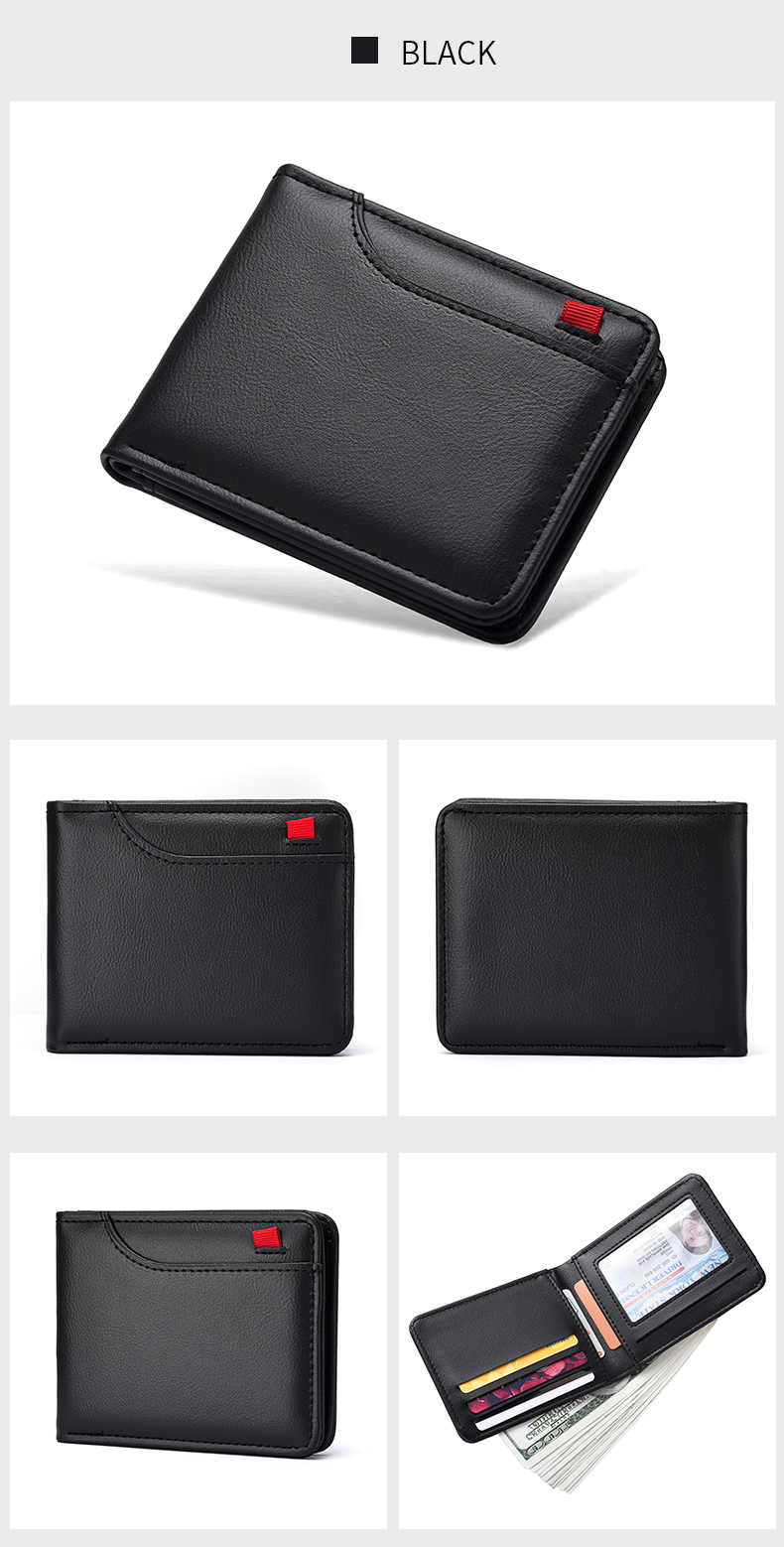 Mens Vertical Wallet Slim Multi Card Mini Card Holder - Sleek profile against neutral background