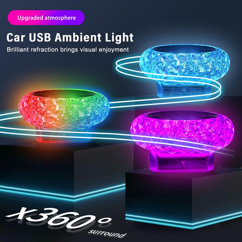 Car USB Ambient LED Lights Portable Mini Atmosphere Lamp - Zoomed image showing craftsmanship