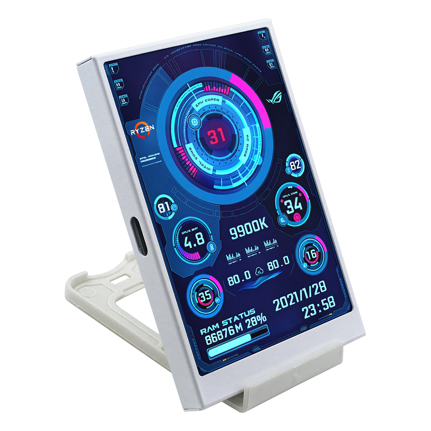 TURZX 5 inch ips type c secondary computer monitor