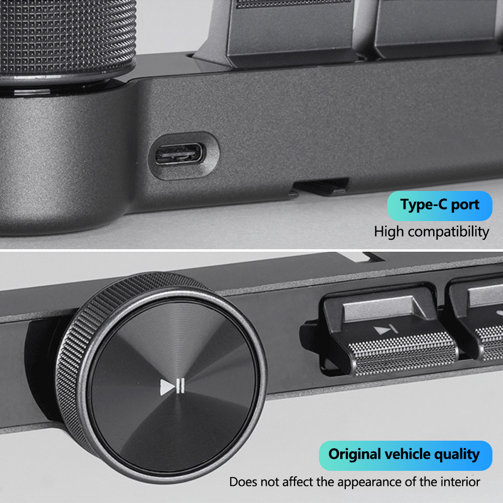 Wireless Car Steering Wheel Remote Control Media Player - Image highlighting product features