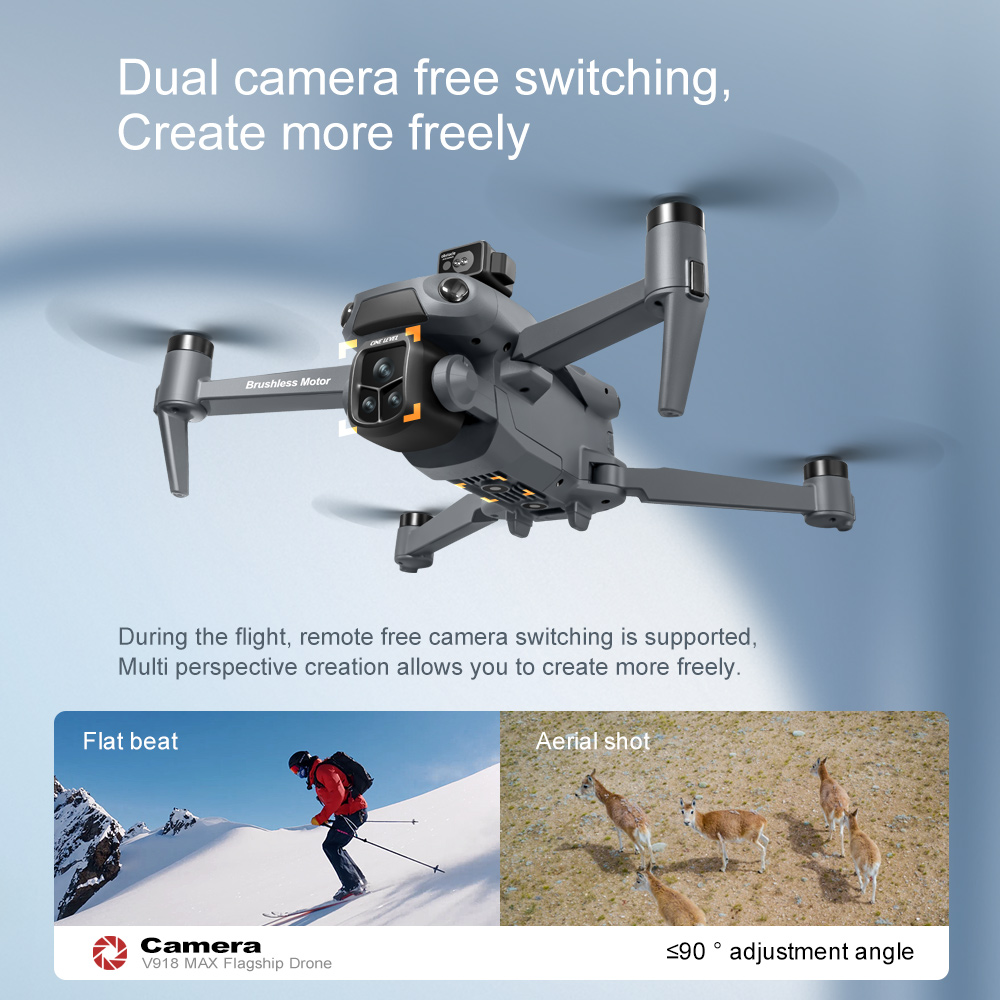 8K GPS Drone with Camera Brushless Laser Obstacle Avoidance - Angle view of the product in use