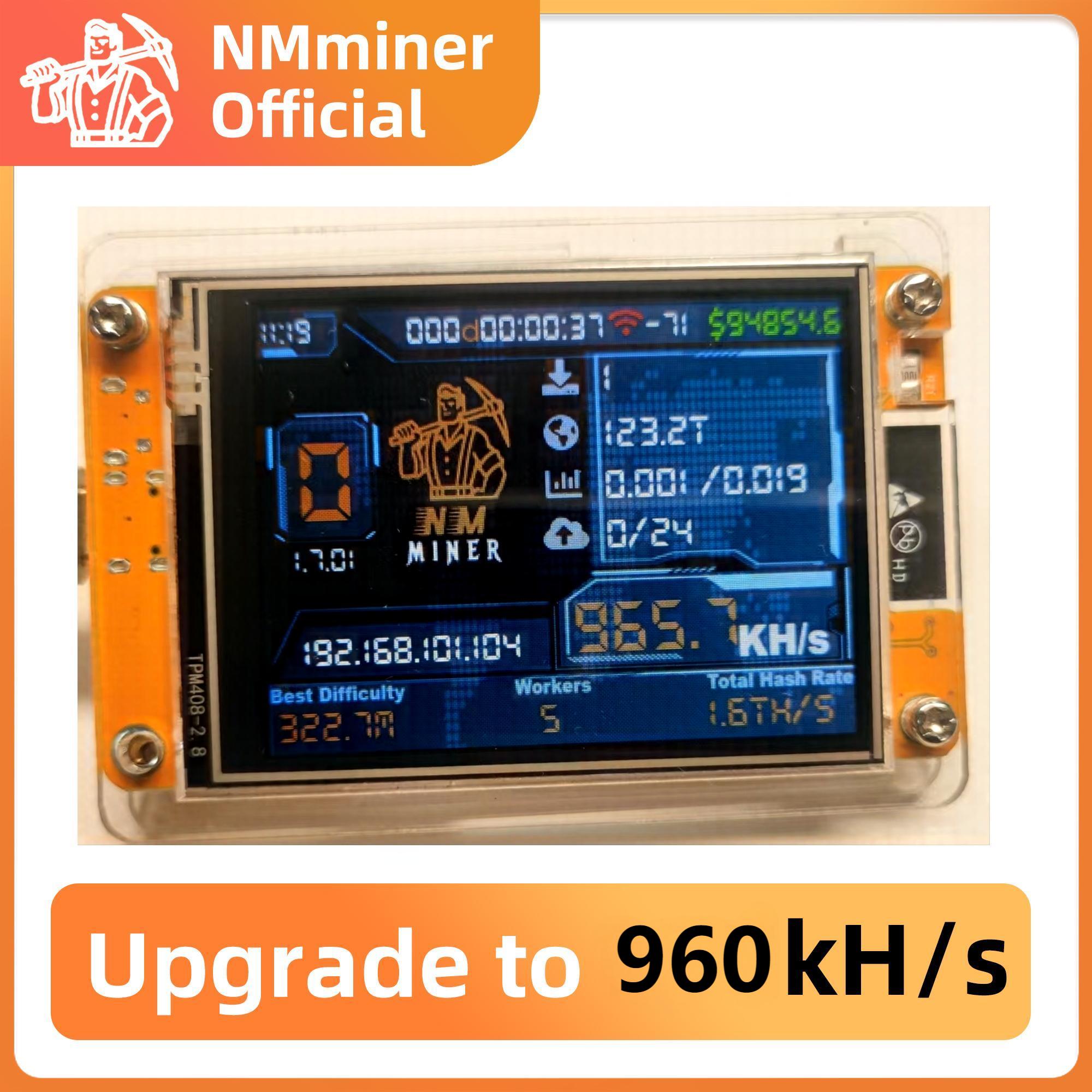 NerdMiner V2 crypto solo lottery miner with smart display