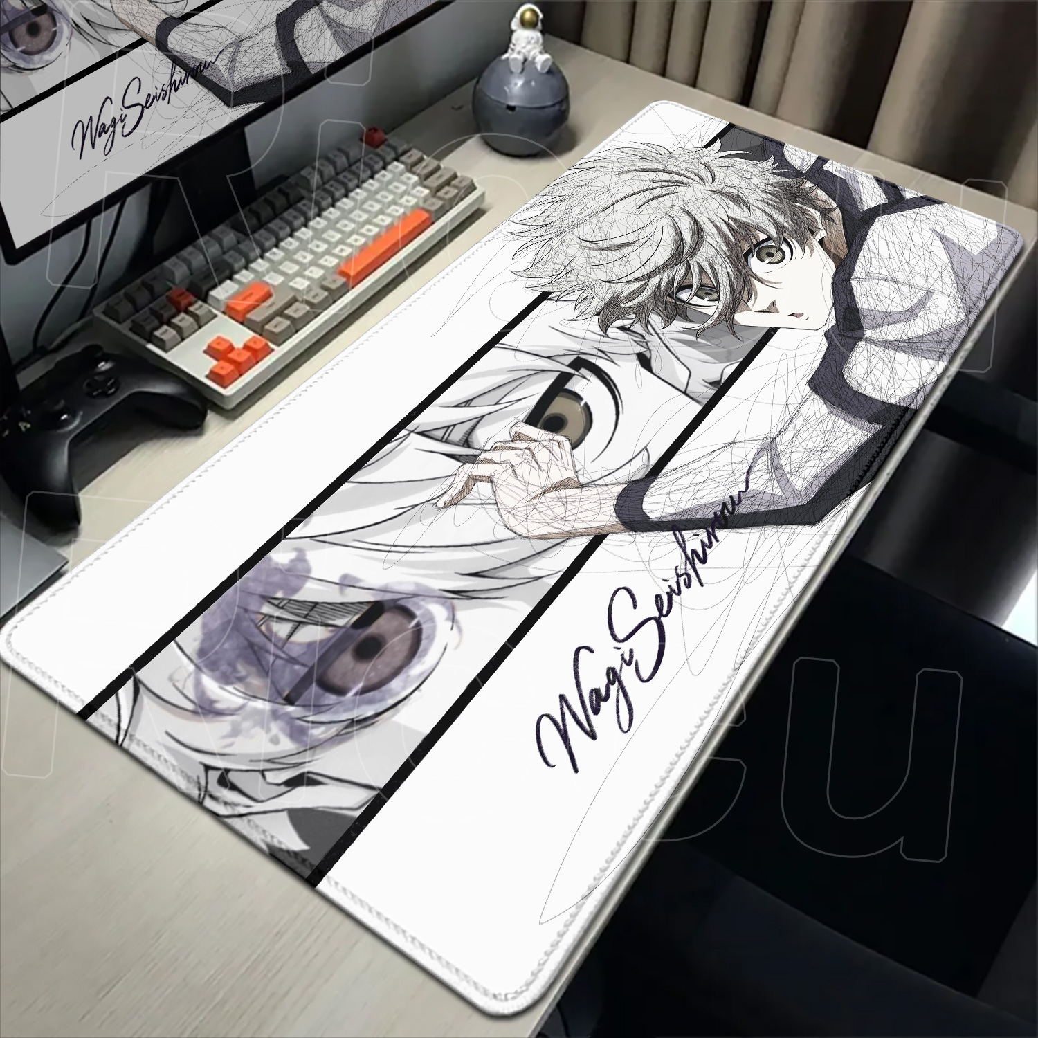 Blue Lock Rin Itoshi anime large gaming mouse pad