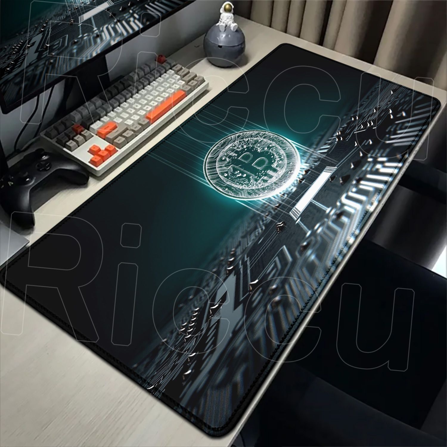 Bitcoin Mouse Pad XXL Large Desk Mat Gaming Deskpad 90x40cm - Lifestyle shot of the product