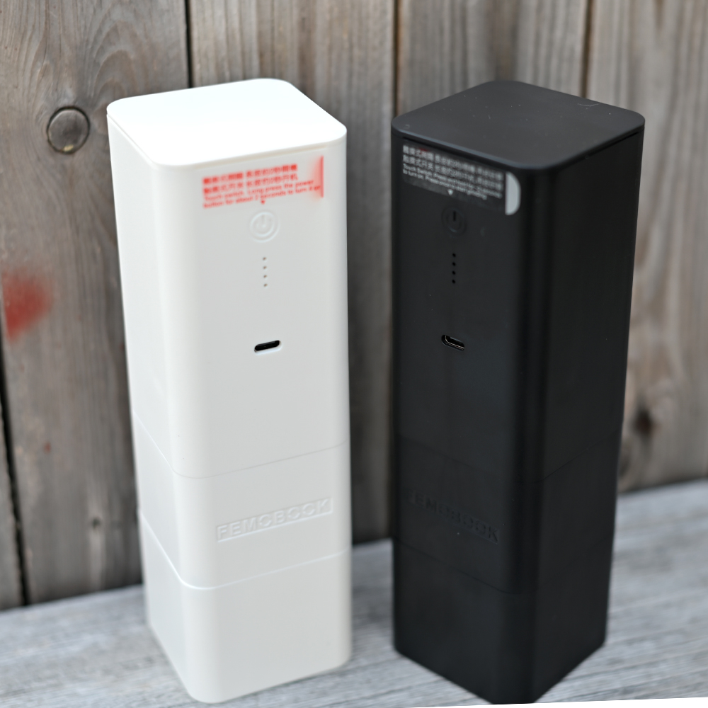 Complete FEMOBOOK A2 portable electric coffee grinder setup