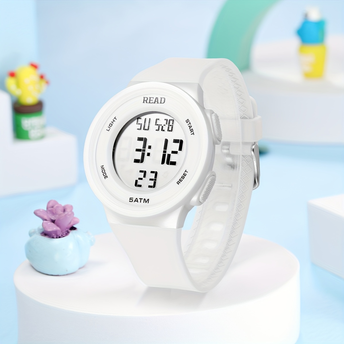 Womens Digital LED Watch Waterproof Fashion Wristwatch - Elegant design displayed