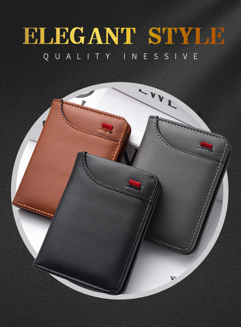 Mens Vertical Wallet Slim Multi Card Mini Card Holder - High-quality product image