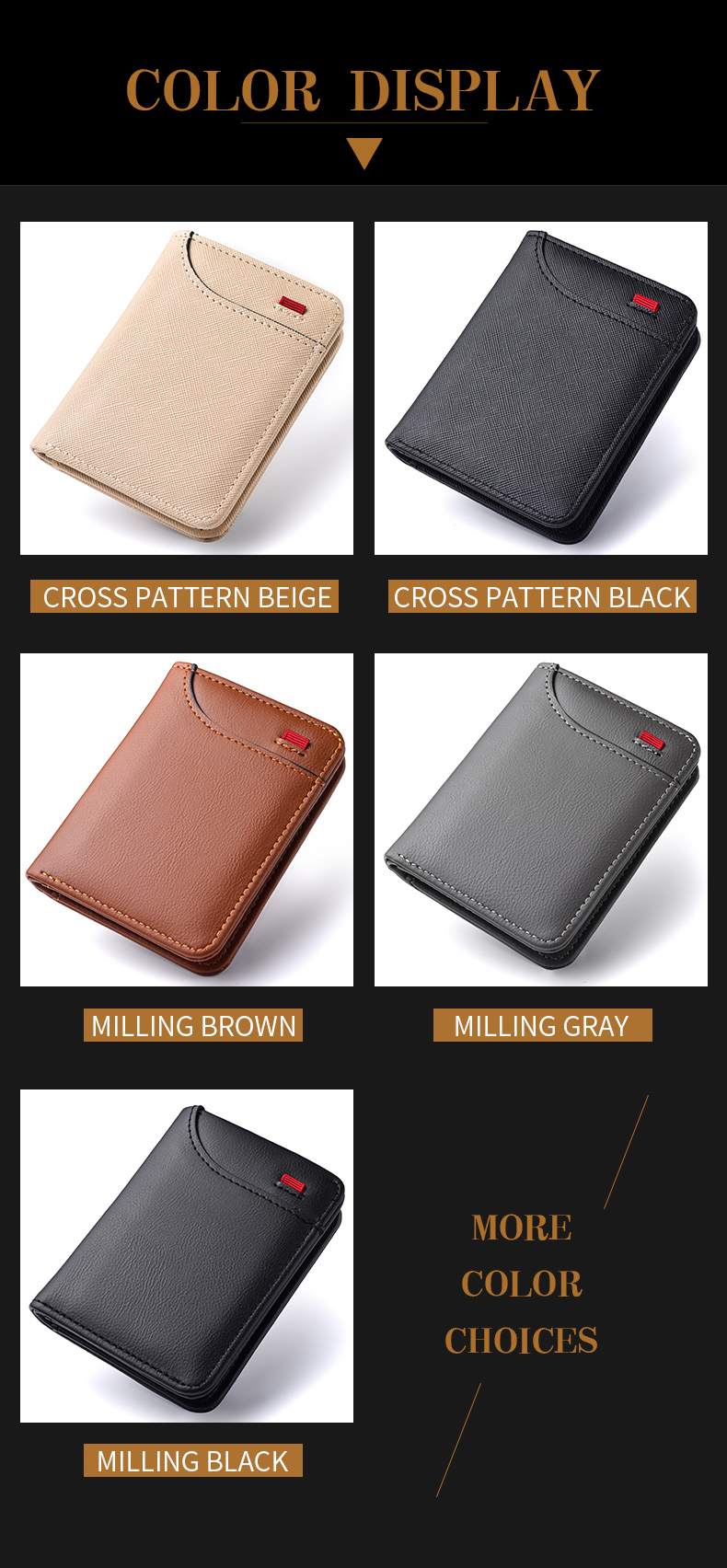 Mens Vertical Wallet Slim Multi Card Mini Card Holder - Angle view of the product in use