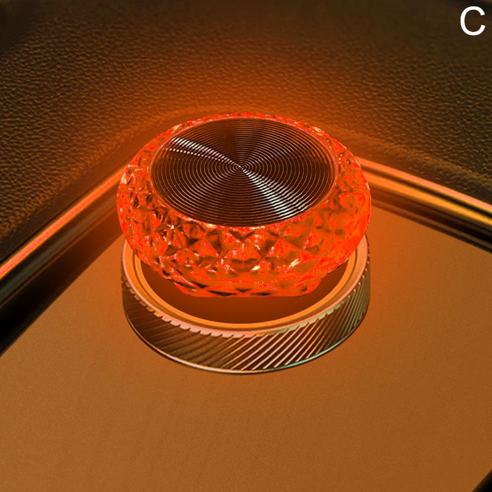 Car USB Ambient LED Lights Portable Mini Atmosphere Lamp - Compact design captured from top angle