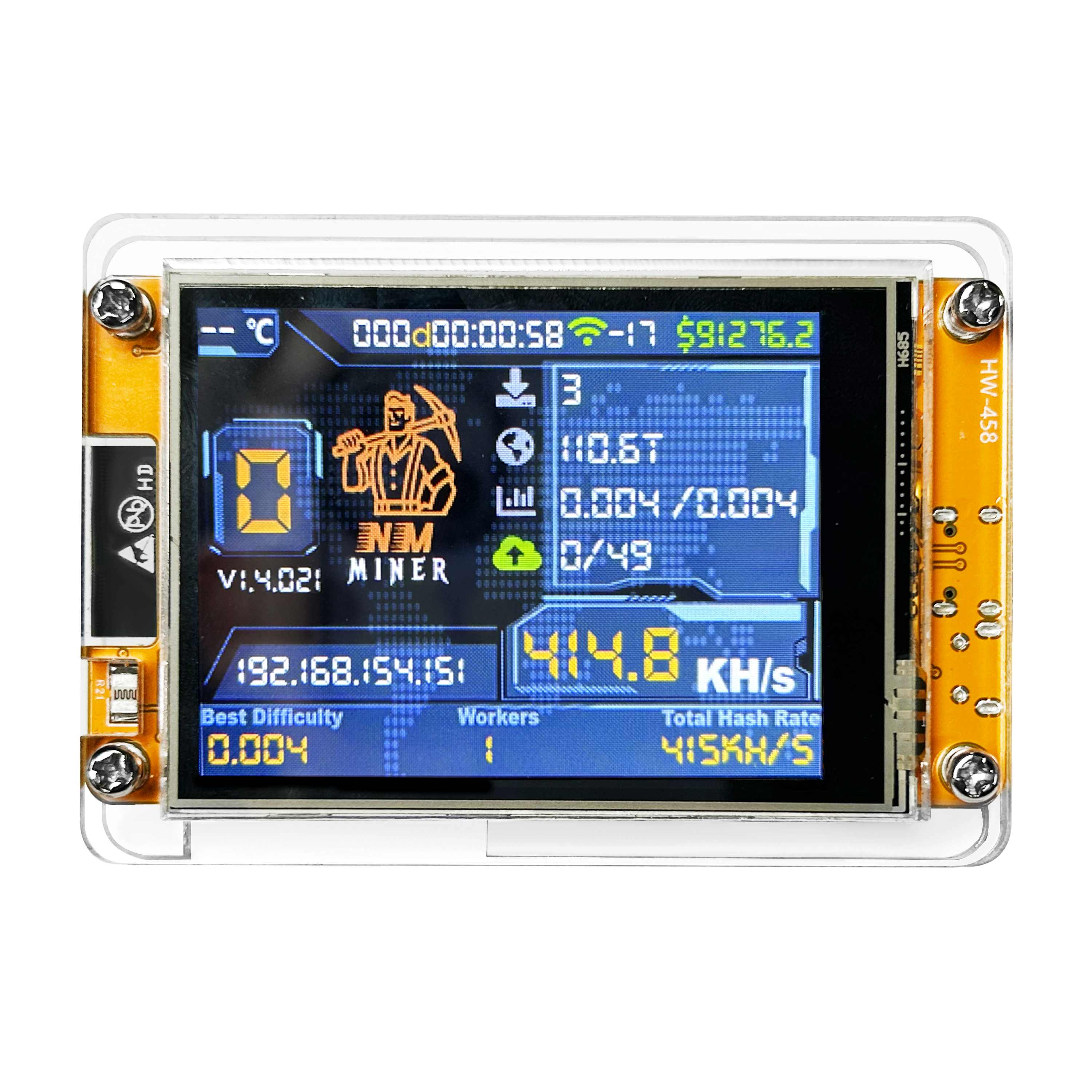 Low power Bitcoin hash rate crypto miner hardware