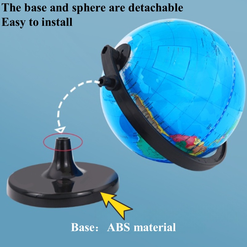ABS terrestrial craft globe with high-efficiency LED light