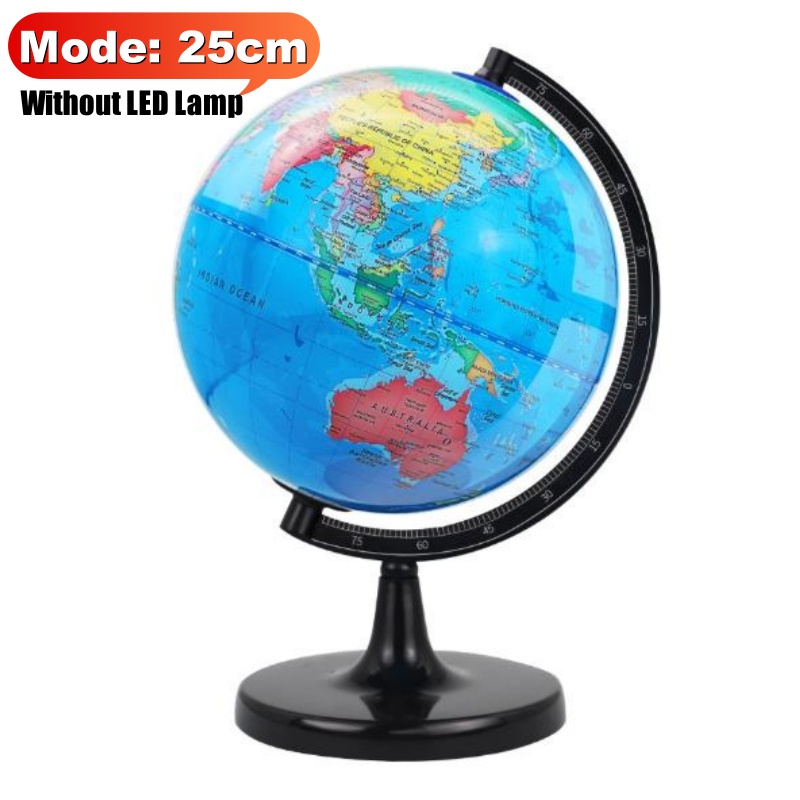 Glowing sphere world globe used as an office study light