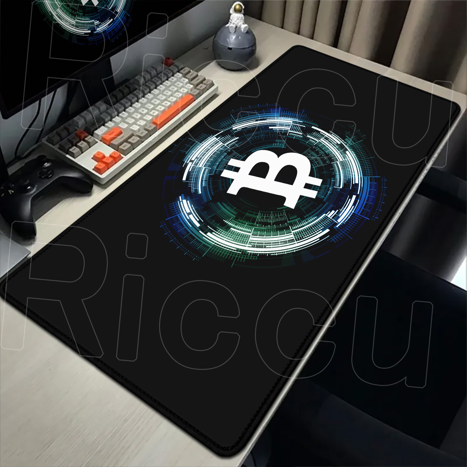 Bitcoin Mouse Pad XXL Large Desk Mat Gaming Deskpad 90x40cm - Premium material and texture showcase