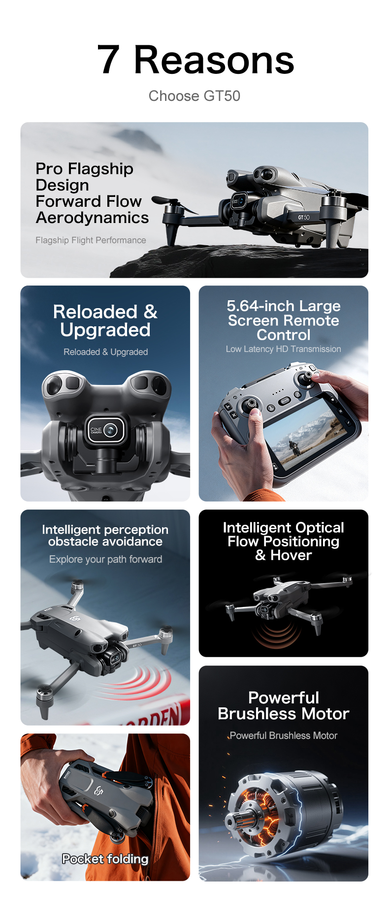 8K GPS Drone with Camera Professional RC Quadcopter - Detailed view of the product