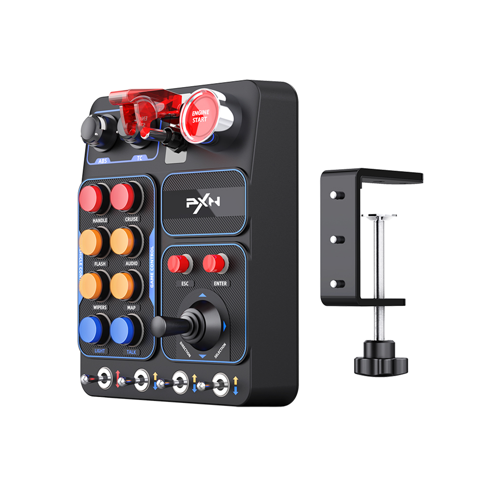 PXN CB1 Racing Game Control Box with 30 Programmable Buttons - Front-facing product display